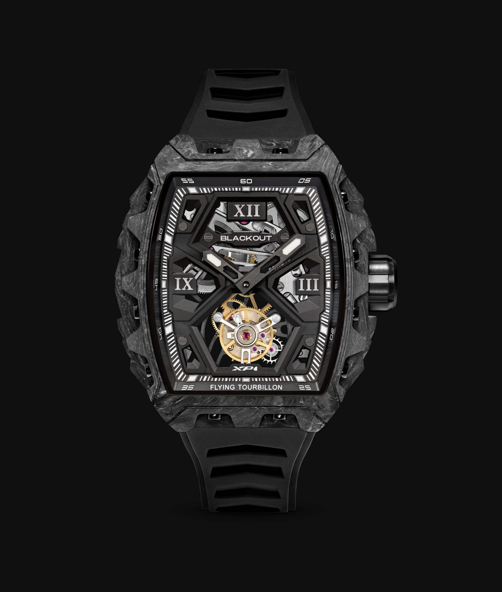 XP1 Tourbillon LT Black – Blackout Watches - Main Image